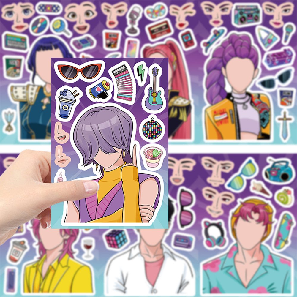 KPOP Demon Hunters “Make a Face” DIY Reusable Sticker Craft Set