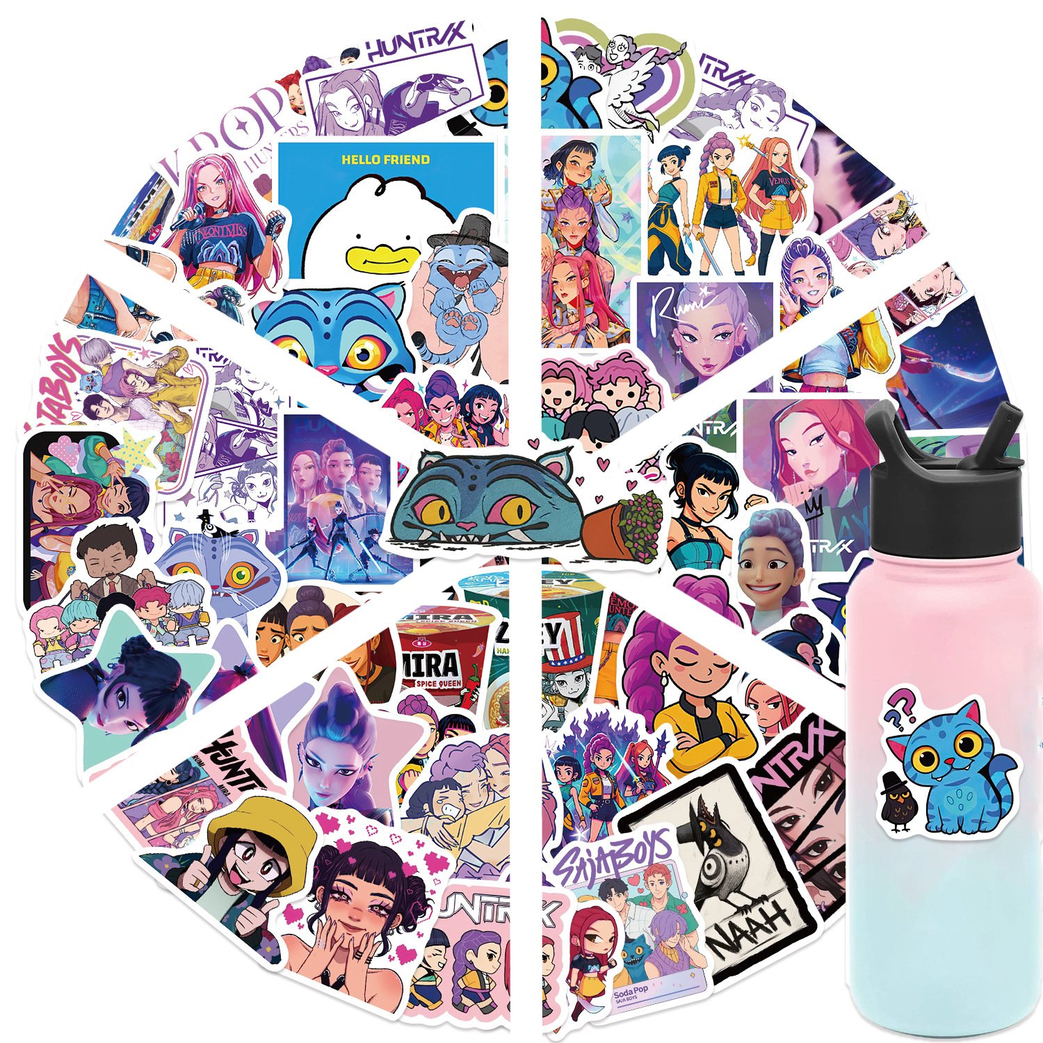 KPOP Demon Hunters Waterproof Sticker Collection