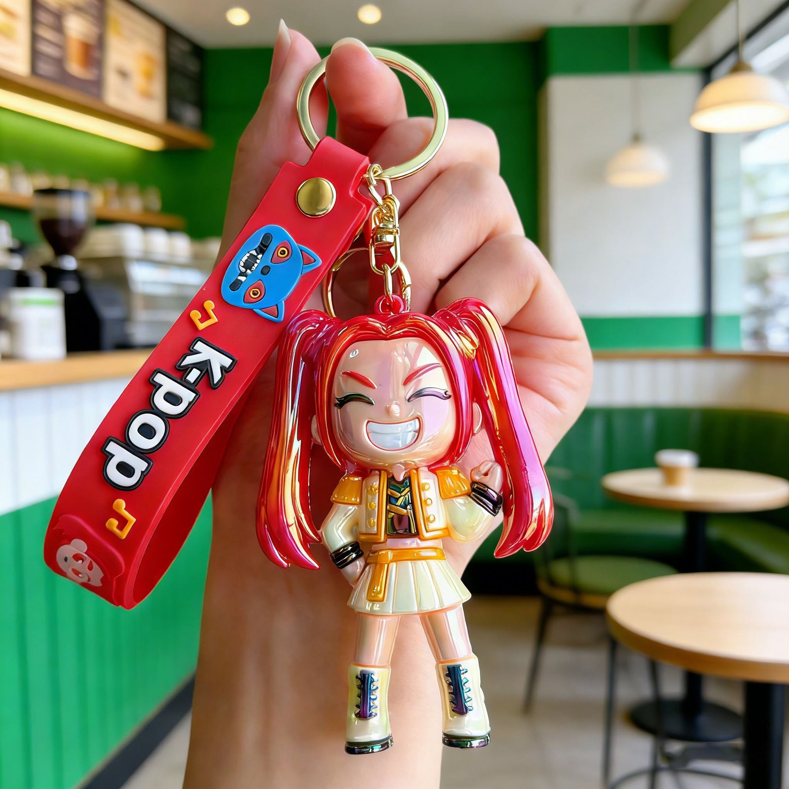 KPOP Demon Hunters Electroplated PVC Figure Keychain Collection