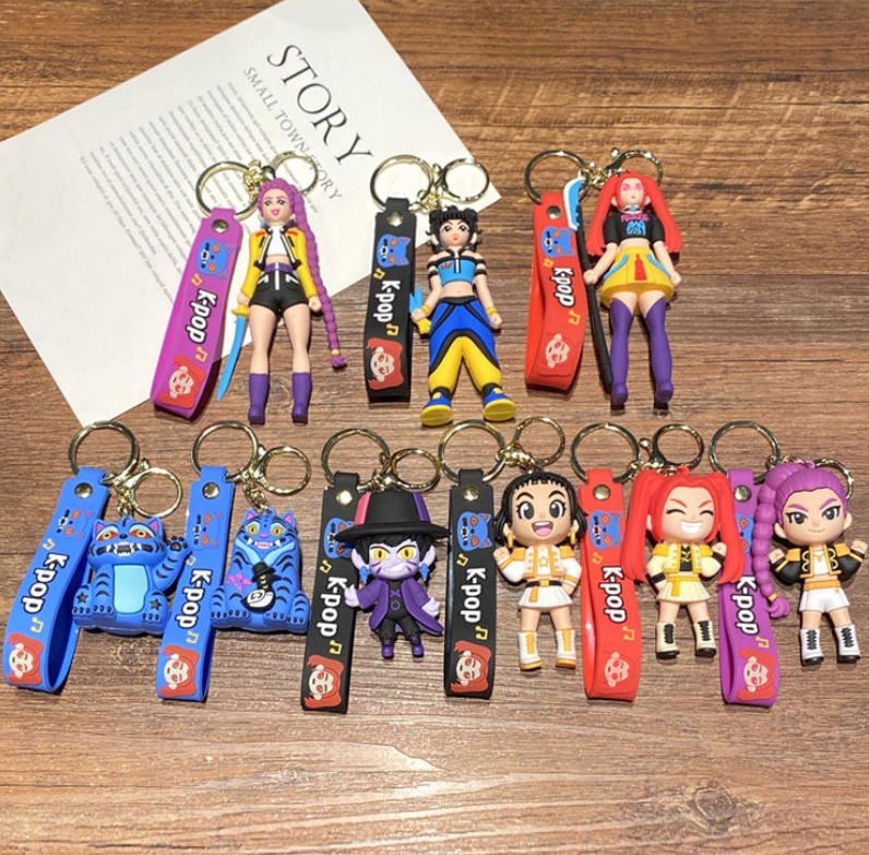 KPOPDE Demon Hunters Metal Keychain Collection