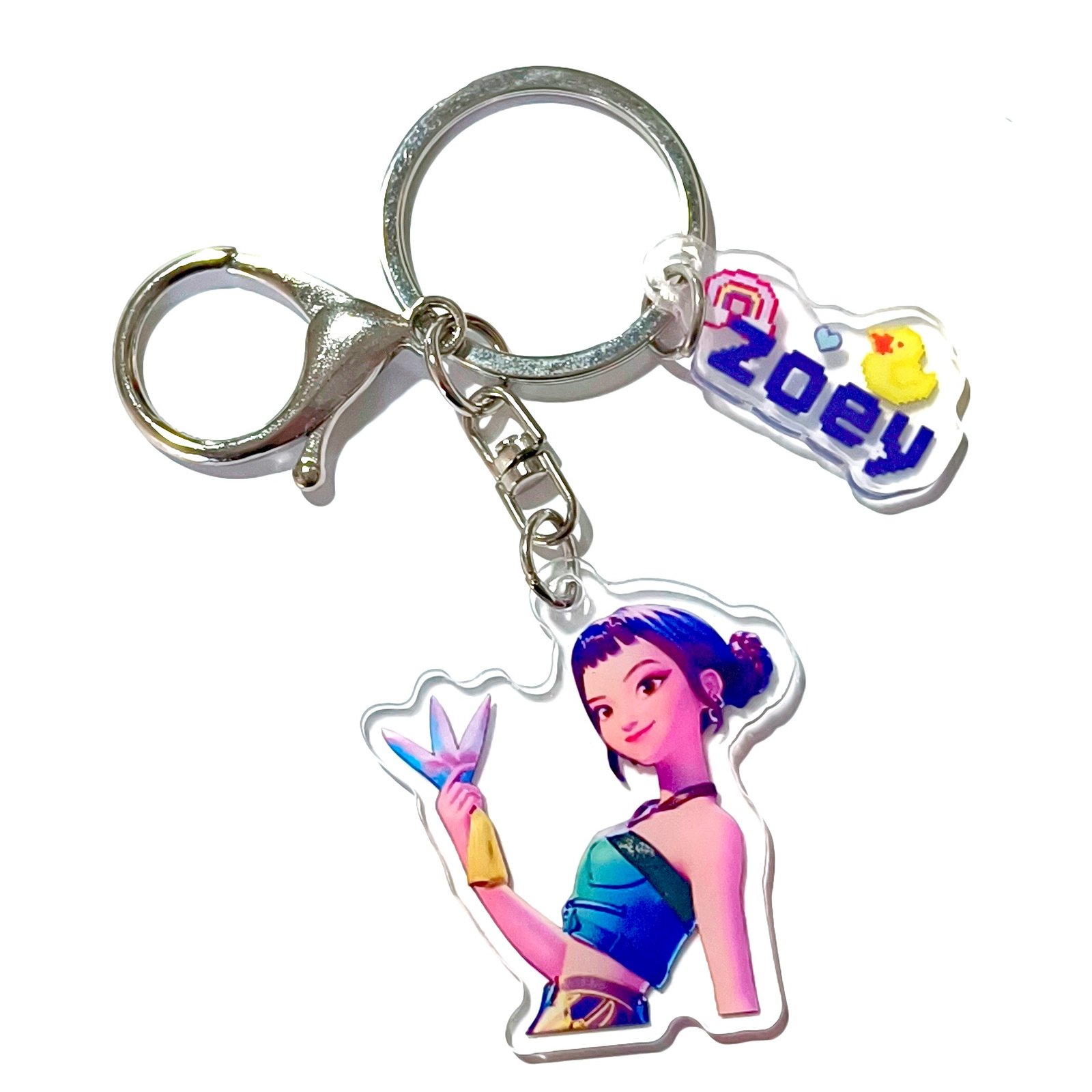 Demon Hunter Girls Two-Piece Acrylic Keychain Set